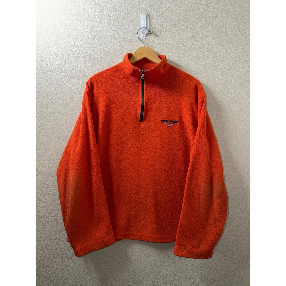 Men's Y2K Polo Sport Ralph Lauren Quarter Zip Pullover Size Large